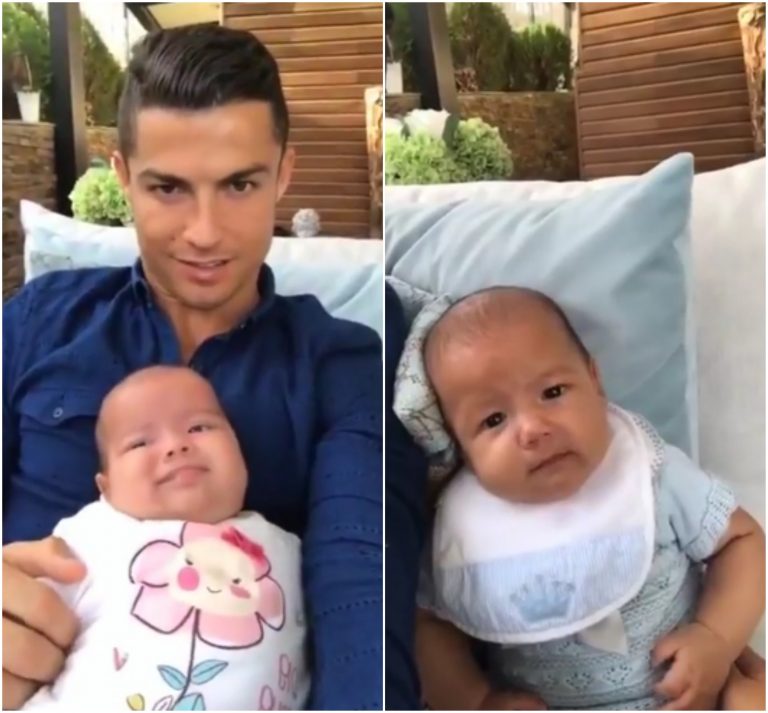 Cristiano Ronaldo sobre os filhos gémeos Parecem se comigo